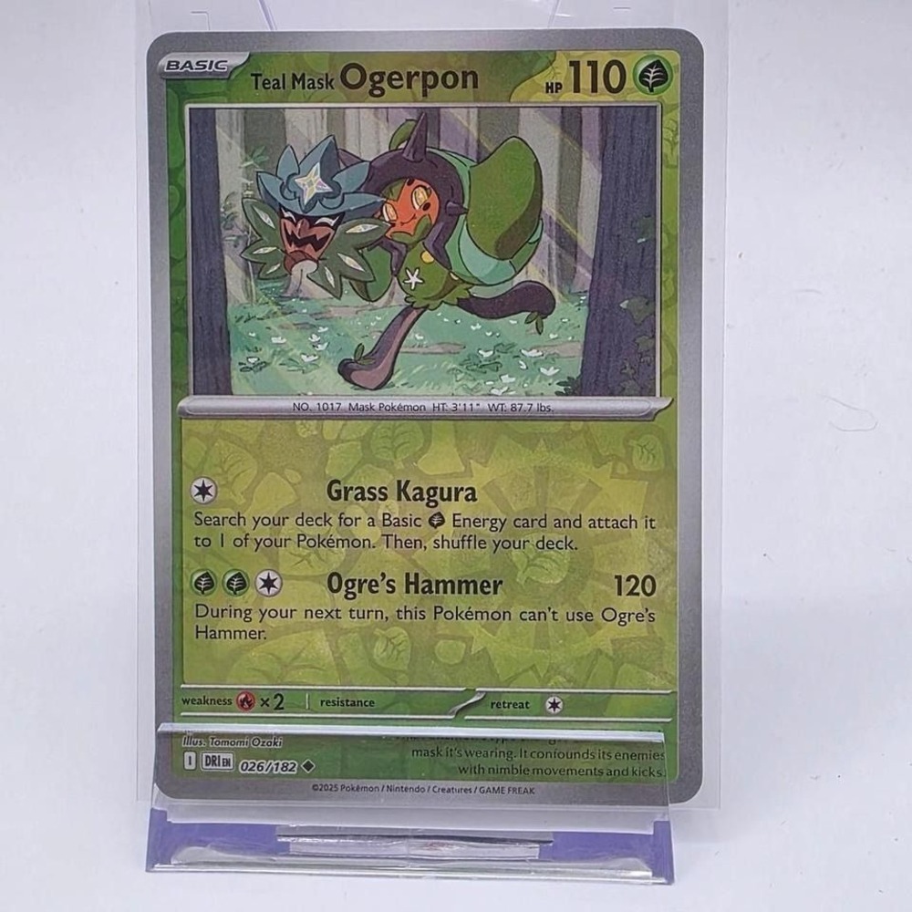 Teal Mask Ogerpon 026/182 Reverse Holo Pokemon TCG SV10: Destined Rivals